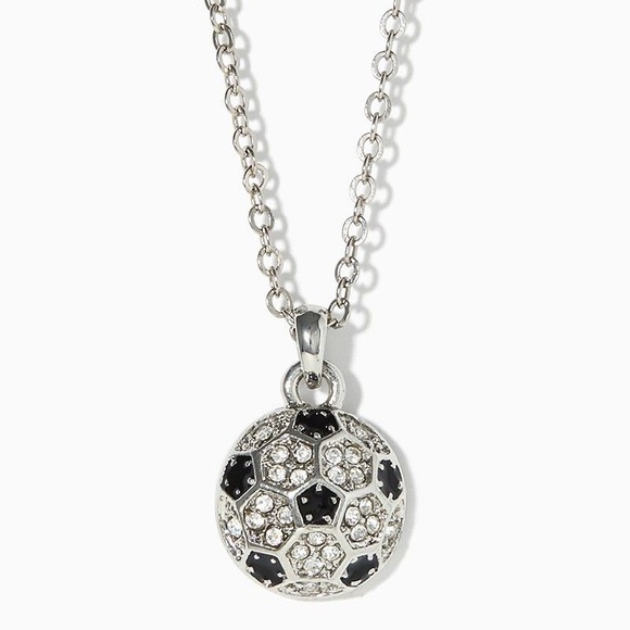 Charming Charlie Jewelry - Charming Charlie’s Soccer Ball Silver Necklace